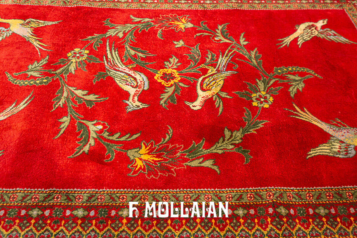 Cherry Field with Birds and Flower Rings, An European Rug n°:96823813